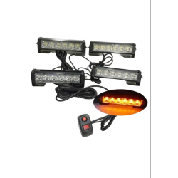 Çakar Lamba Power Ledli 4'lü Kırmızı-Beyaz/Mavi-Beyaz 12V/ LAPA194