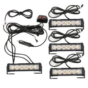 Power Ledli 4'lü Sarı-Beyaz Çakar Lamba 12-24V