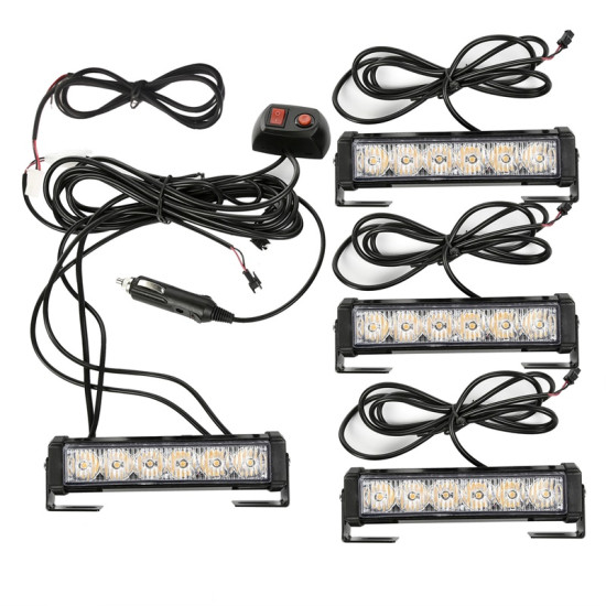 Çakar Lamba Powerledli 4'lü sarı sarı-beyaz beyaz 12-24V / LAPA196 Çakar Lamba Powerledli 4'lü sarı sarı-beyaz beyaz 12-24V / LAPA196