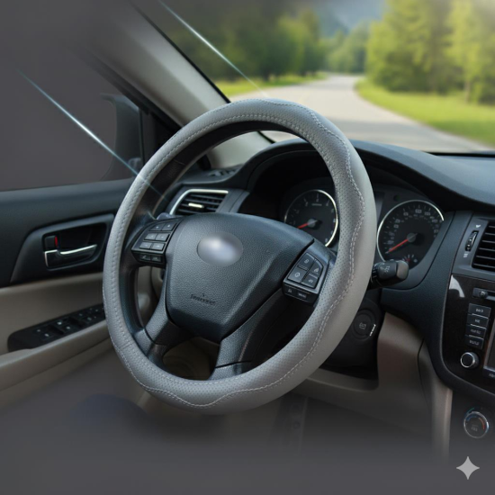 Space Kaymaz Ergonomik 38 cm Direksiyon Kılıfı gri(kolay kurulum)