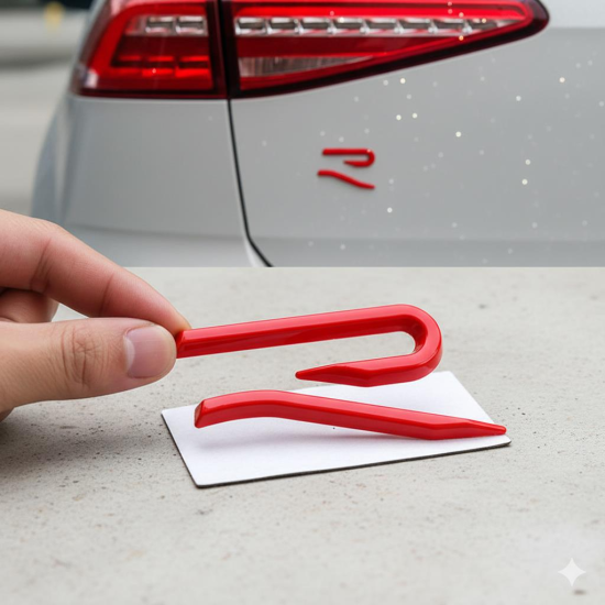 Golf 8 Kırmızı Renk Bagaj logosu Kendinden yapışkanlı