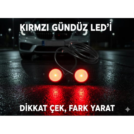 Gündüz Ledi Çakarlı 6W Kırmızı 12V / LAPA172-2