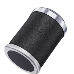 Işıklı küllük deri kaplamalı-basmalı siyah / ICKU60