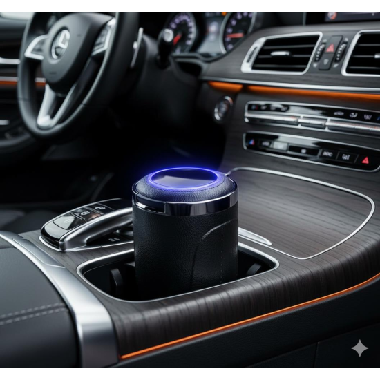 Space Premium siyah Işıklı küllük Şık Görünüm