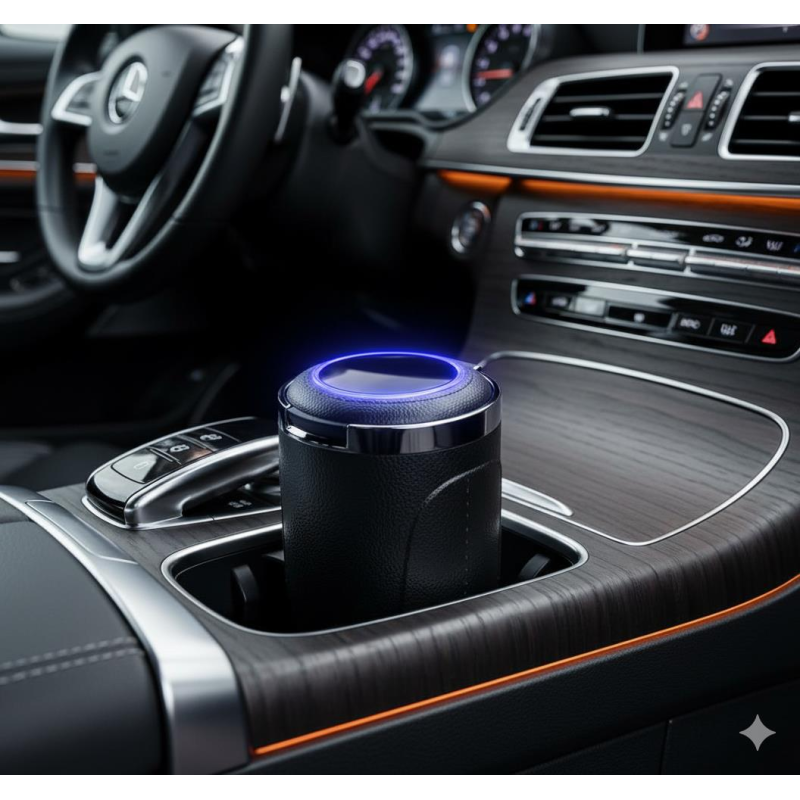 Space Premium siyah Işıklı küllük Şık Görünüm