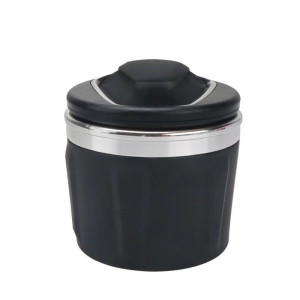 Space Işıklı küllük siyah-nikel renkli Araç içi küllük