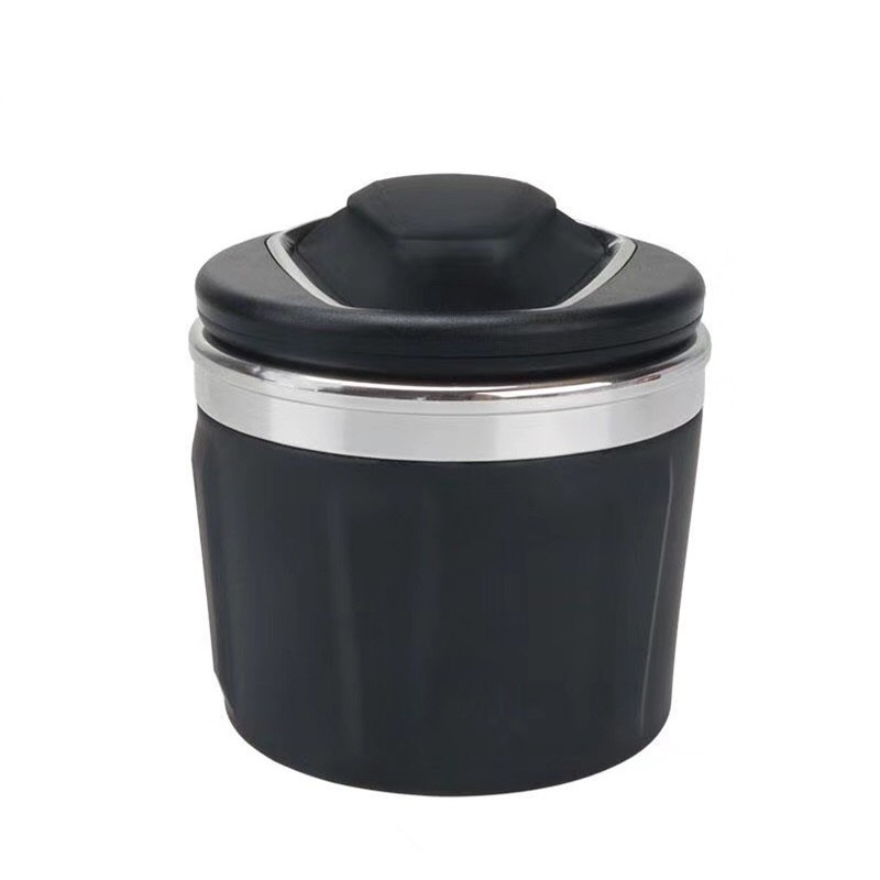 Space Işıklı küllük siyah-nikel renkli Araç içi küllük