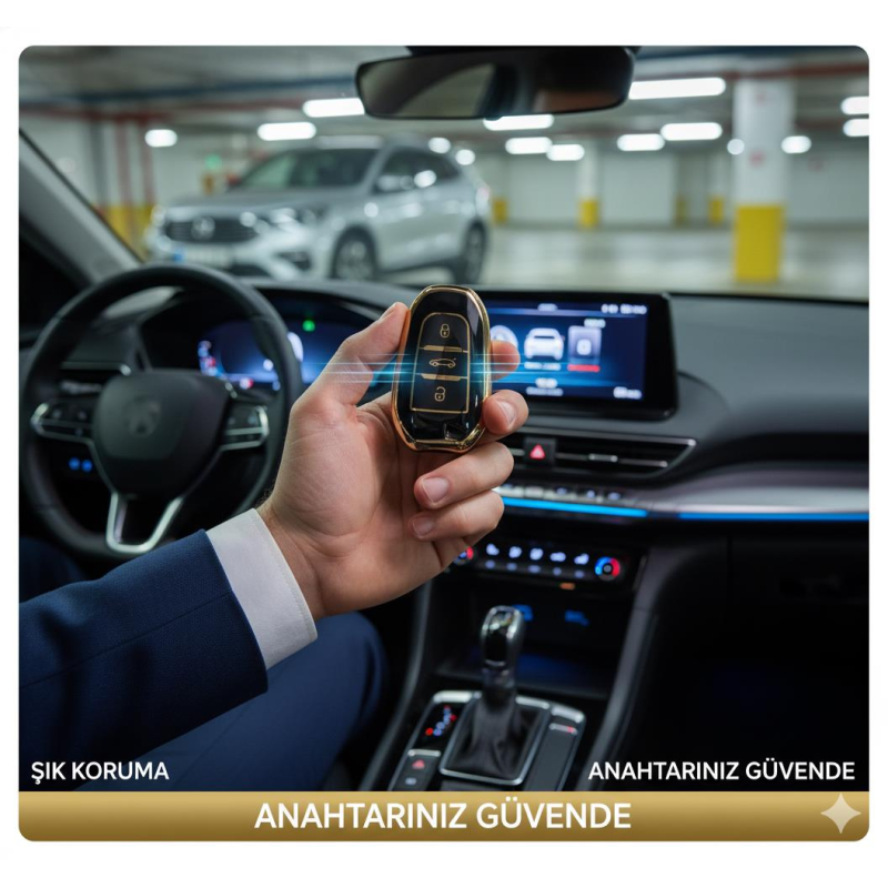 Jetta Metalize anahtar kabı Jetta uyumlu anahtar kılıfı e.m