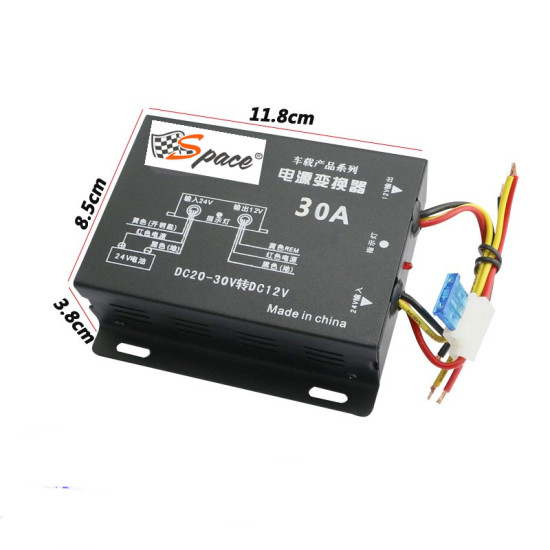 Konvertör çevirici 24-12V 30 Amper Araç içi çevirici