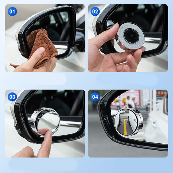 Kör nokta aynası dönerli ayarlanabilen krom 2'li set / AYIC111 Kör nokta aynası dönerli ayarlanabilen krom 2'li set / AYIC111