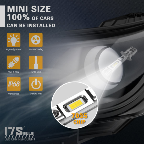H1 Led far ampulü 80W 11000LM H1 12-30V / LAAM933 H1 Led far ampulü 80W 11000LM H1 12-30V / LAAM933