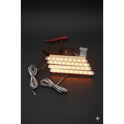 Led Lamba 4x9 ledli panjur içi Modlu lamba Sarı 24V