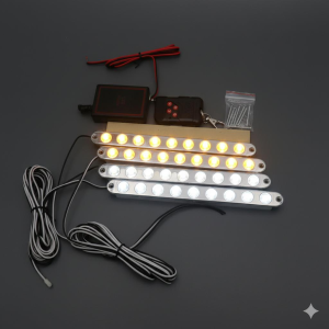 Led Lamba 4x9 ledli panjur içi Farklı modlu lamba Sarı -Beyaz 12V