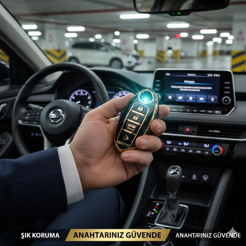 Premium Şık Metalize anahtar kabı 2008-3008-4008-5008 araçlarla uyumlu