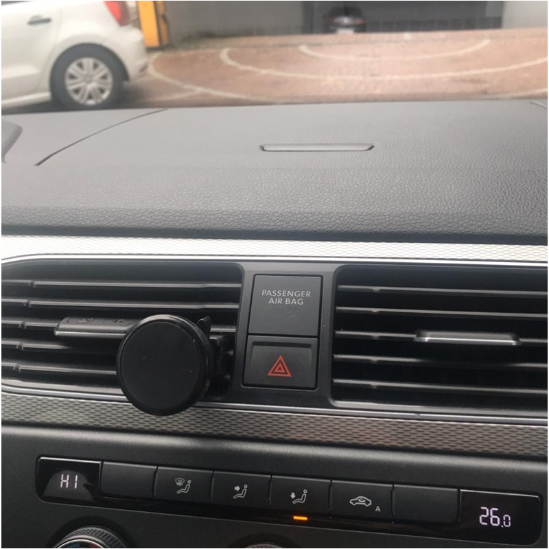 Siyah Çerçeveli Mıknatıslı Telefon Tutucu - Torpido Üstü