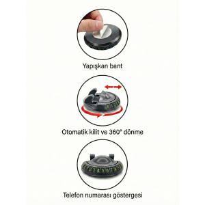 Numaratörlü Telefon tutucu siyah / SYTE33