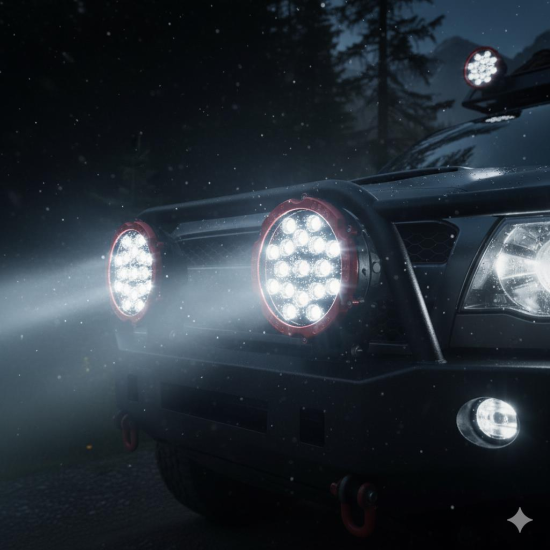 Offroad sis lambası 17 powerledli(Güçlü Işık) İkili set 51Watt 12-48v