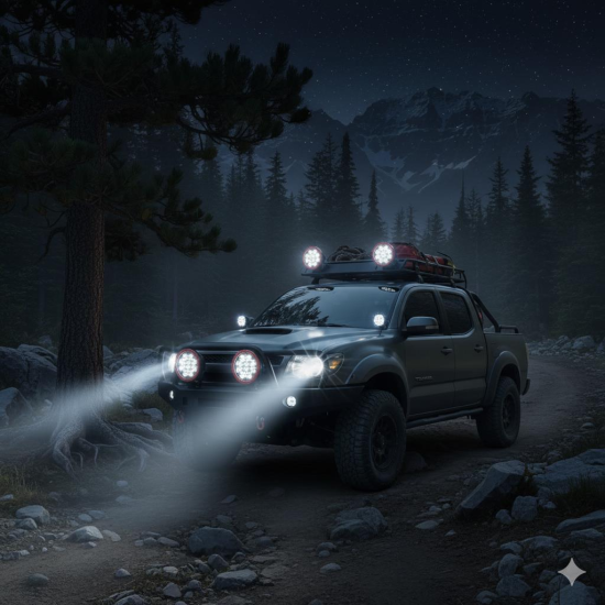 Offroad sis lambası 17 powerledli(Güçlü Işık) İkili set 51Watt 12-48v