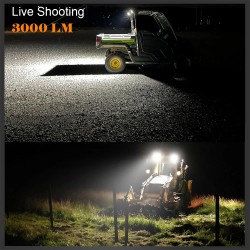 Offroad sis lambası 4 led beyaz 20w 12-30v adet uzun kablosuz /  LASS399