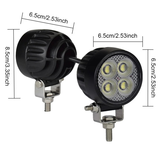 Offroad sis lambası 4 led beyaz 20w 12-30v adet uzun kablosuz /  LASS399