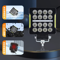 Space Offroad sis lambası 10,5 x 3,5 x 12cm kare beyaz-amber 35w 12-80v adet   / LASS351-1