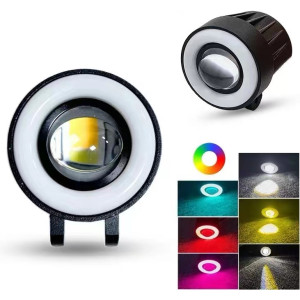 Space Offroad sis lambası sarı-beyaz 7 renk gündüz ledli dönerli 12-60v set/  LASS372