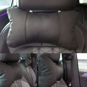 2'li Premium Oto Koltuk Boyun Yastığı - Siyah