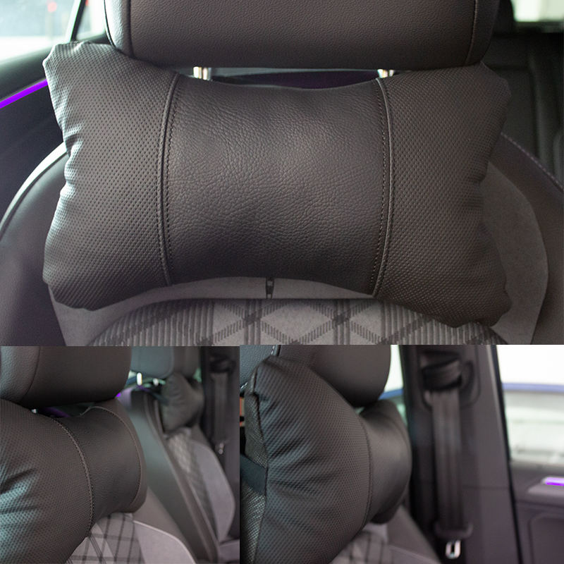 2'li Premium Oto Koltuk Boyun Yastığı - Siyah