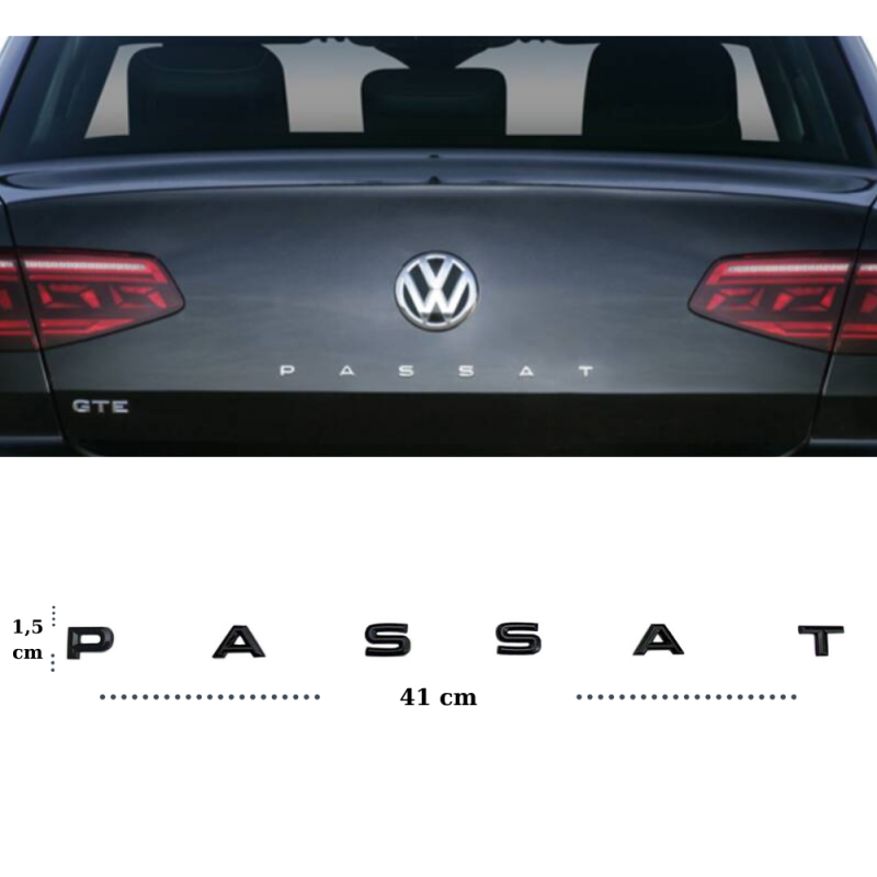 Yeni Nesil Space Siyah Passat Bagaj Yazısı