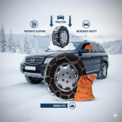 Premium Yüksek Yol Tutuşlu Kaydırmaz Mahmuzlu Kar Zinciri (560x13-155x13) - Grup 54