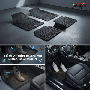 Pufi Bubble Şaft Üstü Kauçuk Paspas - Siyah (HB)