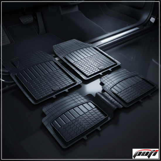 Pufi Kauçuk Paspas Universal Racing Havuzlu Siyah / TEPAY510-S