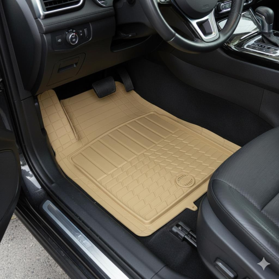 Pufi Racing Havuzlu Kauçuk Paspas - Bej (Universal)