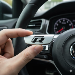 Space Premium R direksiyon logosu R logo nikel-siyah renk