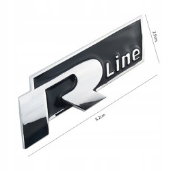 Space R-line yapışkanlı logo-siyah Rline Oto Logo