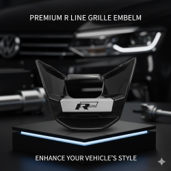 Siyah R-Line Direksiyon Logosu Premium kalite Siyah Renk