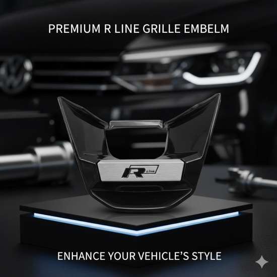 Siyah R-Line Direksiyon Logosu Premium kalite Siyah Renk