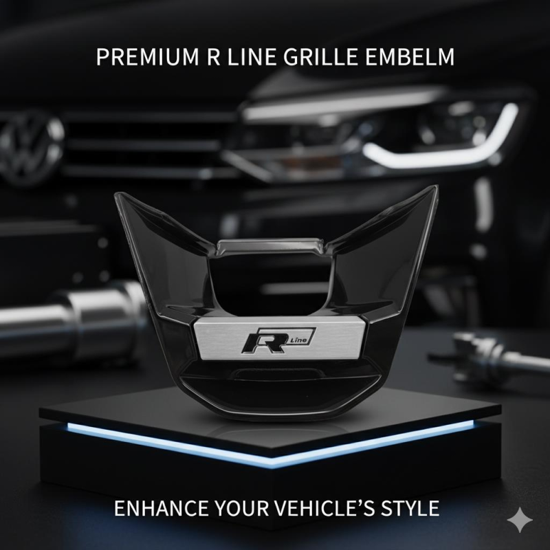 Siyah R-Line Direksiyon Logosu Premium kalite Siyah Renk