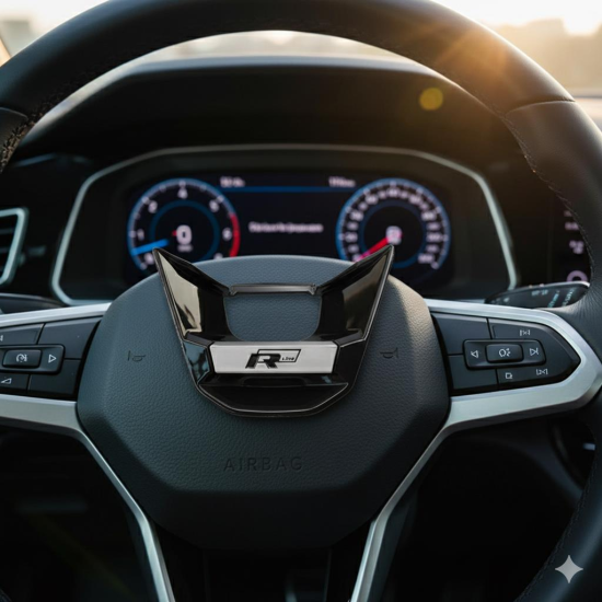 Siyah R-Line Direksiyon Logosu Premium kalite Siyah Renk