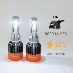 Space 12V 8000LM Beyaz H4 Led Far Ampulü (48W)