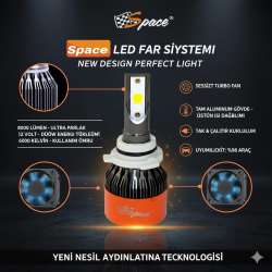 Space 12V 8000LM Beyaz H9005 Led Far Ampulü (48W)