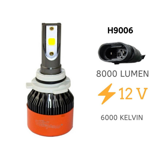 Space 12V 8000LM Beyaz H9006 Led Far Ampulü (48W)