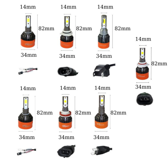 Space 12V 8000LM Beyaz H9006 Led Far Ampulü (48W)