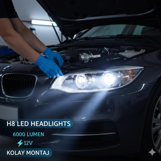 Space 12V Buz Mavisi H7 Led Far Ampulü (3000LM)