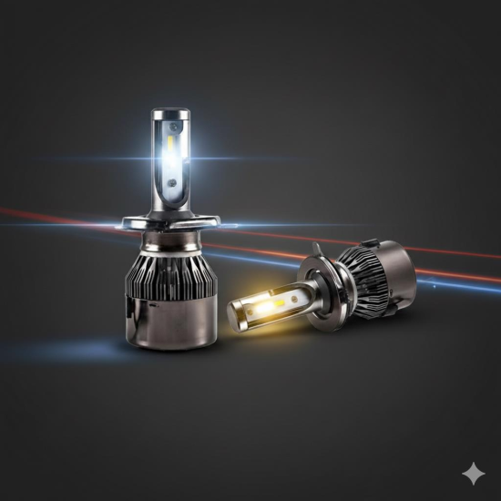 Space 12V Çift Renk Sarı Beyaz 9005 Led Far Ampulü