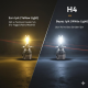 Space 12V Çift Renk Sarı Beyaz H4 Led Far Ampulü