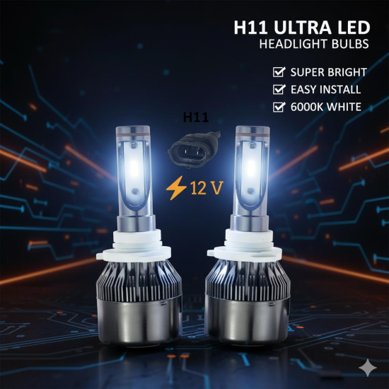 Space 12V H11 Beyaz Led Far Ampulü (4800LM) Ultra parlak
