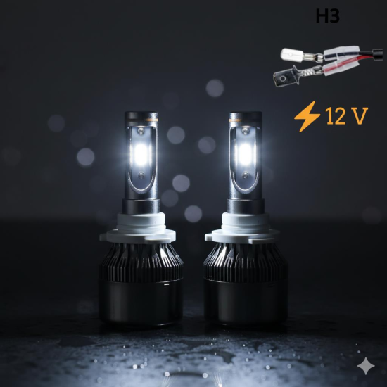 Space 12V H3 Beyaz Led Far Ampulü (4800LM)