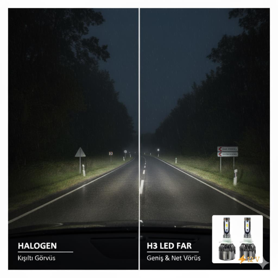 Space 12V H3 Led Far Ampulü (33W 3300LM)
