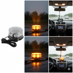 Space 12V Mıknatıslı Yuvarlak Kırmızı Mavi Tepe Lambası (Cree Led) Premium